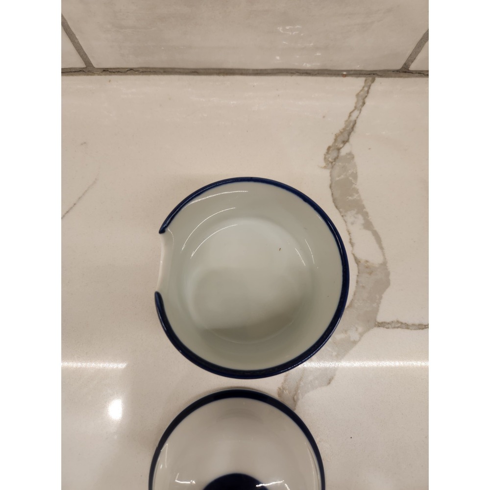 Vintage Dansk Blue & White Ceramic Lidded Condiment/Jam Sugar Bowl With Spoon‎ - Picture 5 of 8